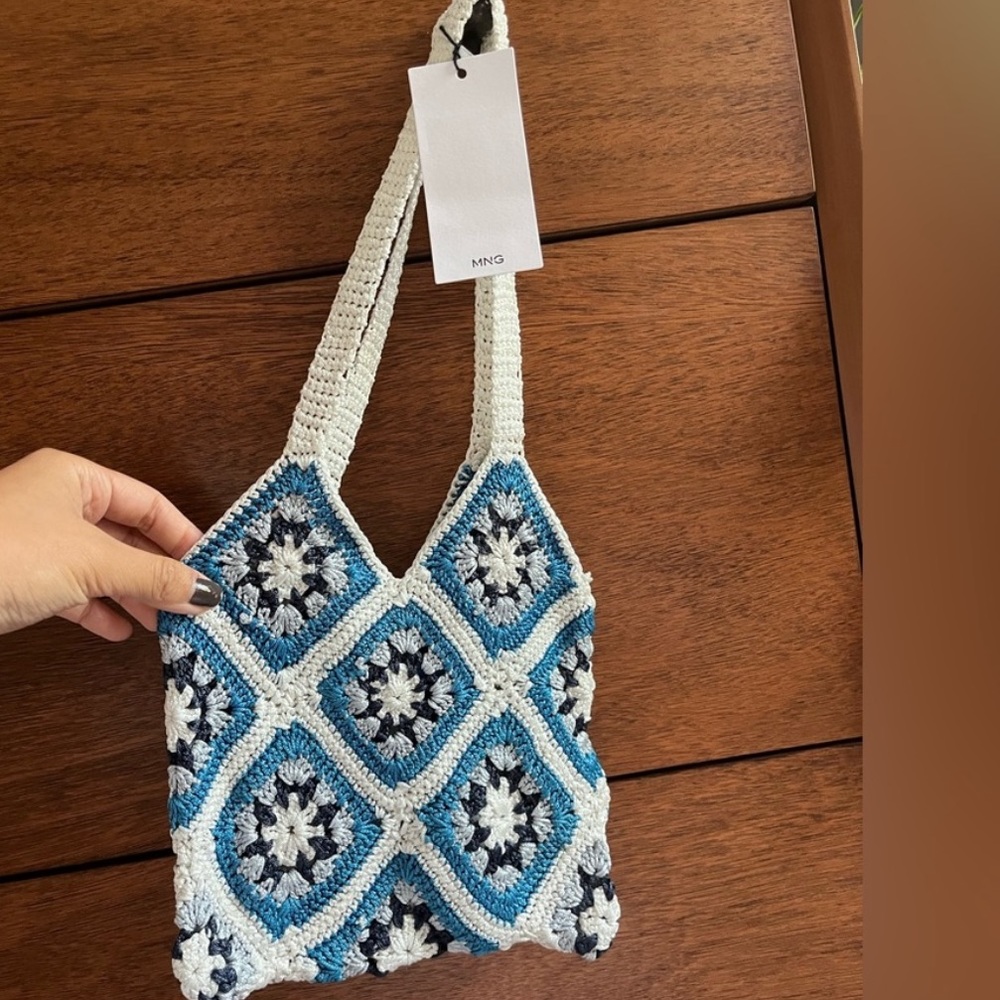 Mango knit bucket bag